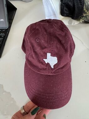 Maroon Texas Patch Baseball Cap - Men's Casual Hat